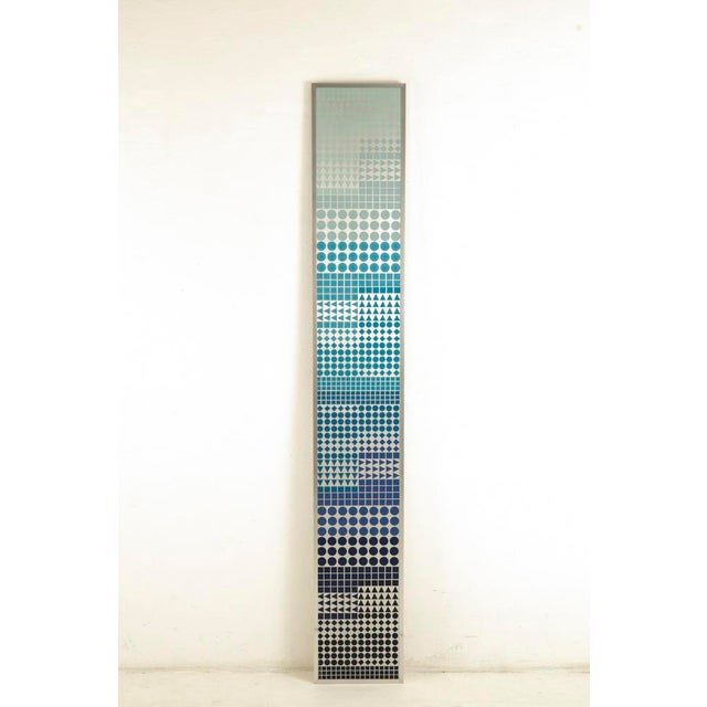 Peck Blenda, Optical Sculpture Panel, 1970s, Silkscreened Aluminum For Sale - Image 6 of 6