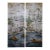 Pair of Vintage Hand-Painted Chinese River Village Solid Wood Panels For Sale