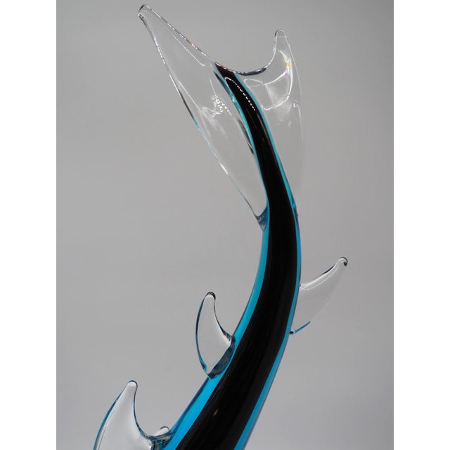 Glass Sculpture Shark, Färe Marcolin, Ronneby Sweden For Sale - Image 11 of 15
