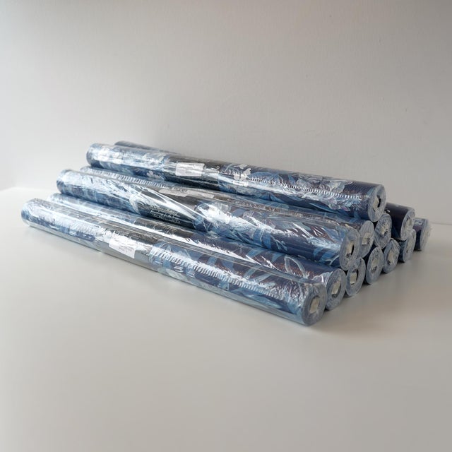 Late 20th Century Deadstock Ralph Lauren Vinyl Wallpaper- Climbing Oleander in Porcelain-12 Rolls For Sale - Image 11 of 13