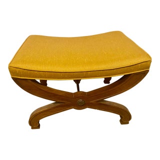 1970s Drexel Hassock Goldenrod Ottoman For Sale