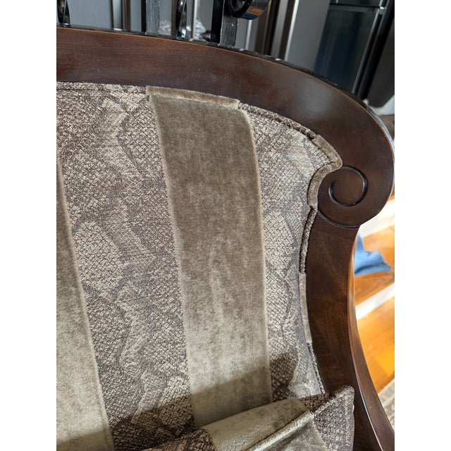 Transitional Swaim High Back Chairs For Sale - Image 3 of 7