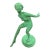 Frankart Style Art Deco Dancing Nymph Green Spelter Metal Statue For Sale