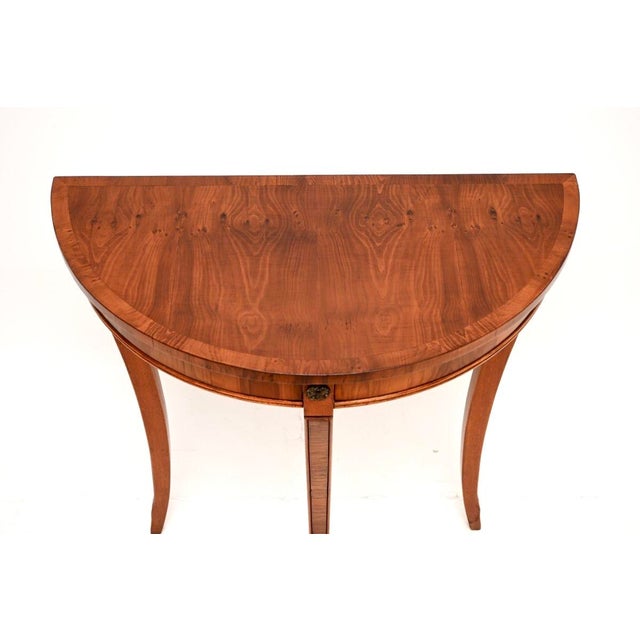 1950s Antique Regency Style Console Table in Yew Wood, 1950 For Sale - Image 5 of 7