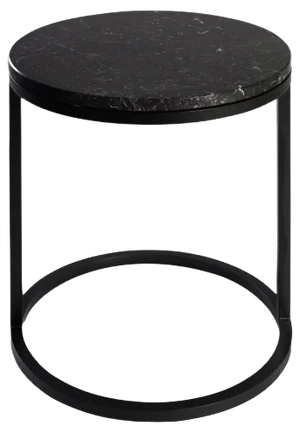 Modern Diana Round Coffee Table with Powder Coated Steel and Marble by Casa Botelho