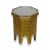 Discover the luxury of Moroccan craftsmanship with our compact golden metal side table, a statement piece adorned with...