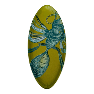 Vintage Oval Ceramic Trinket Tray With Insect