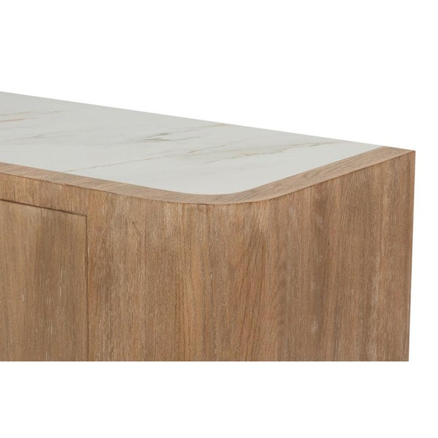 Modern Sideboard with Marble Top, 72 Inches For Sale In Raleigh - Image 6 of 10