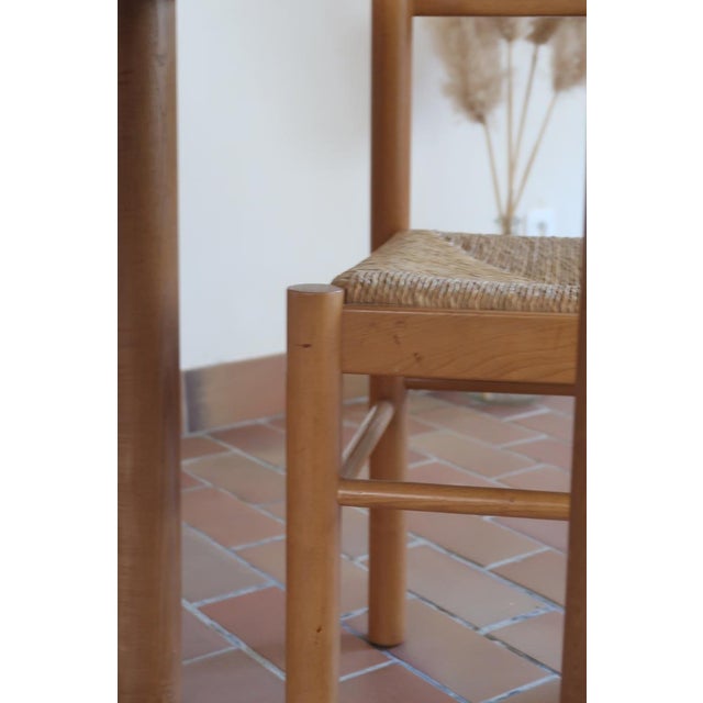 Habitat Extending Dining Table with Four Rush Seat Chairs, 1980s, Set of 5 For Sale - Image 18 of 18
