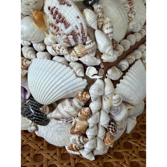 Vintage Handcrafted Shell-Covered Coastal Keepsake Box For Sale - Image 10 of 11