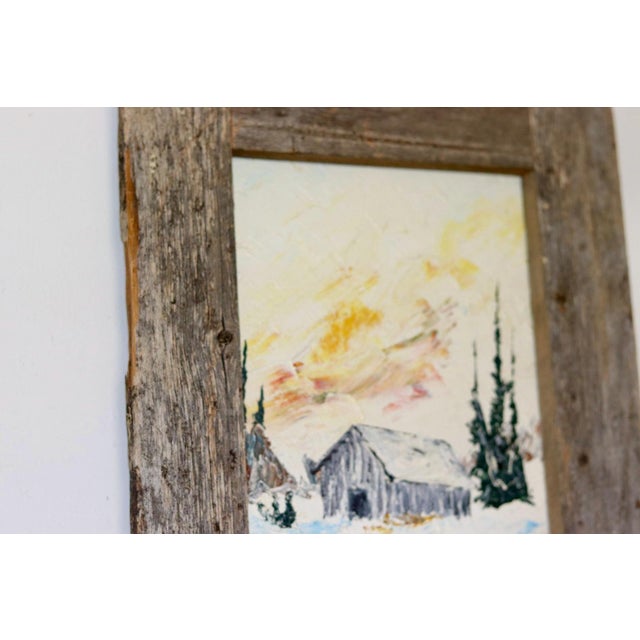 Anselmo, Winter Landscape, 1960s, Oil on Canvas, Framed For Sale - Image 6 of 8