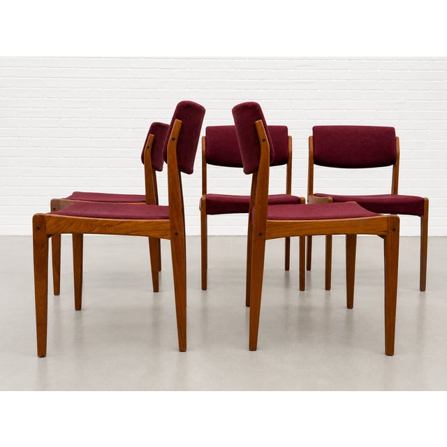 Mid-Century Modern Set of 6 Danish Mid Century Modern Dining Chairs | Teak Chairs by h.w. Klein for Bramin, Made in Denmark, C. 1960’s For Sale - Image 3 of 13