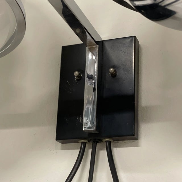 Lord of the Rings Wall Lamp with Two Morning Mist Glass Balloons from Raak, 1970s For Sale - Image 3 of 6