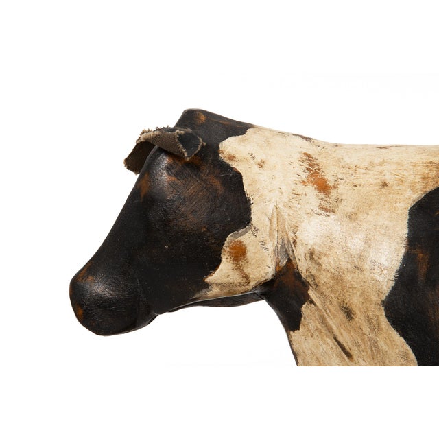 20th Century American Folk Art Whimsical Carved Painted Holstein Cow For Sale - Image 9 of 18