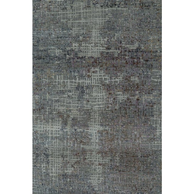 Rug & Kilim’s Abstract Rug in Gray With Colorful Geometric Streaks For Sale In New York - Image 6 of 8