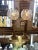 Pair of Brass and Marble with Cut Crystal Open Globe Torchiere Buffet Lamps. Late 20th Century in the style of High...