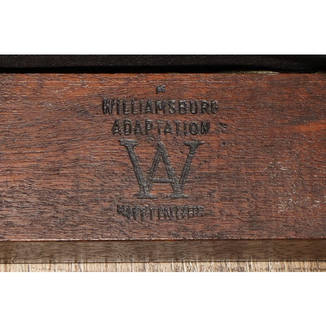 Kittinger Williamsburg Adaptation Mahogany Footstool For Sale - Image 16 of 18