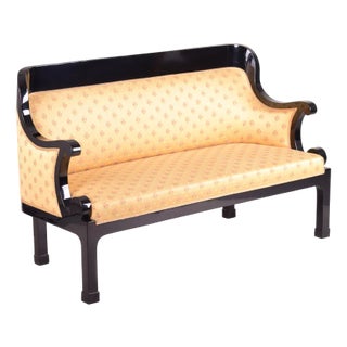 Czech Empire Black and Yellow Sofa, 1810s For Sale