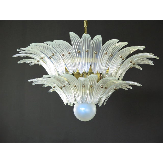 Murano Chandelier with Opal Iridiscent Glass, 1990s For Sale - Image 6 of 13