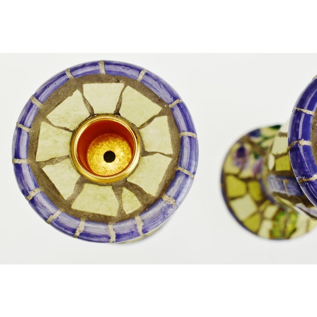 Vintage Mosaic Tile Candle Holders a Pair Chairish