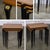 Mid-20th Century MCM Stacking Tables Walnut Veneer Tops Brass and Ebonized Legs Set of 3 For Sale - Image 15 of 18