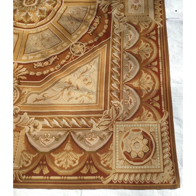 Hand-woven Aubusson rug made using traditional French Aubusson dyeing and weaving methods. This hand-woven Aubusson rug...