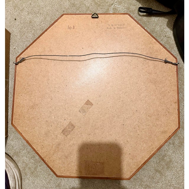 Scandinavian Modern Danish Teak Octagonal Mirror by Spejle 1960's For Sale - Image 10 of 12