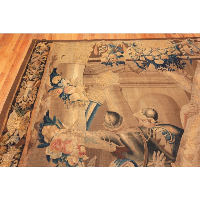 Nazmiyal Collection 17th Century Belgian Tapestry For Sale - Image 4 of 10