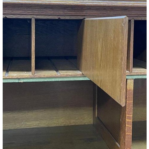 Wood Dutch Oak Notary Cabinet, 1900s For Sale - Image 7 of 12