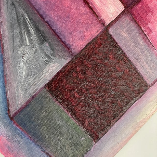 1980 Clark Murray Abstract Linear Oil Painting on Canvas For Sale In New York - Image 6 of 7