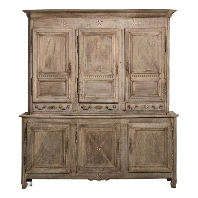 Mid 19th Century French Provincial Brown Wood China & Display Cabinets For Sale