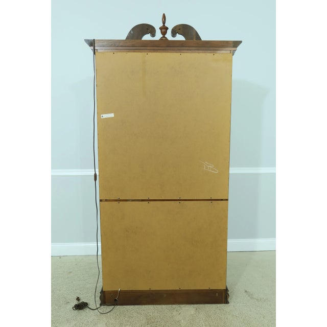 Pulaski Beveled Glass 2 Door Cherry Curio Cabinet For Sale - Image 9 of 11