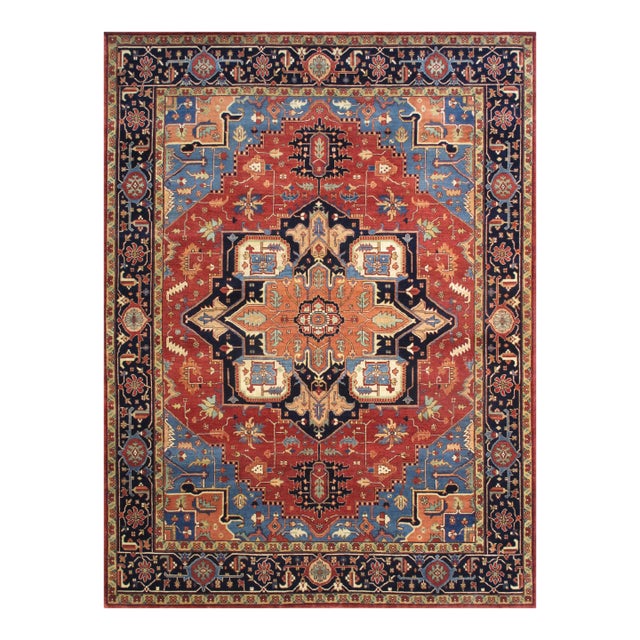 Pasargad Home Serapi Rust Wool Area Rug-11'10'' X 15' 0'' For Sale