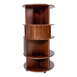Mid-Century Modern Revolving Bookcase with Shutters by Gianfranco Frattini, 1960 For Sale