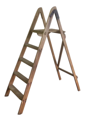 Rustic Vintage Pine Mercantile Display Ladder