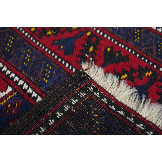 Vintage Balouch Rug 3'5'' x 6'3'' For Sale - Image 9 of 9