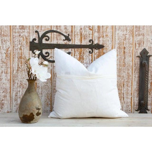Textile White Filanan Kantha Euro Pillow For Sale - Image 7 of 9