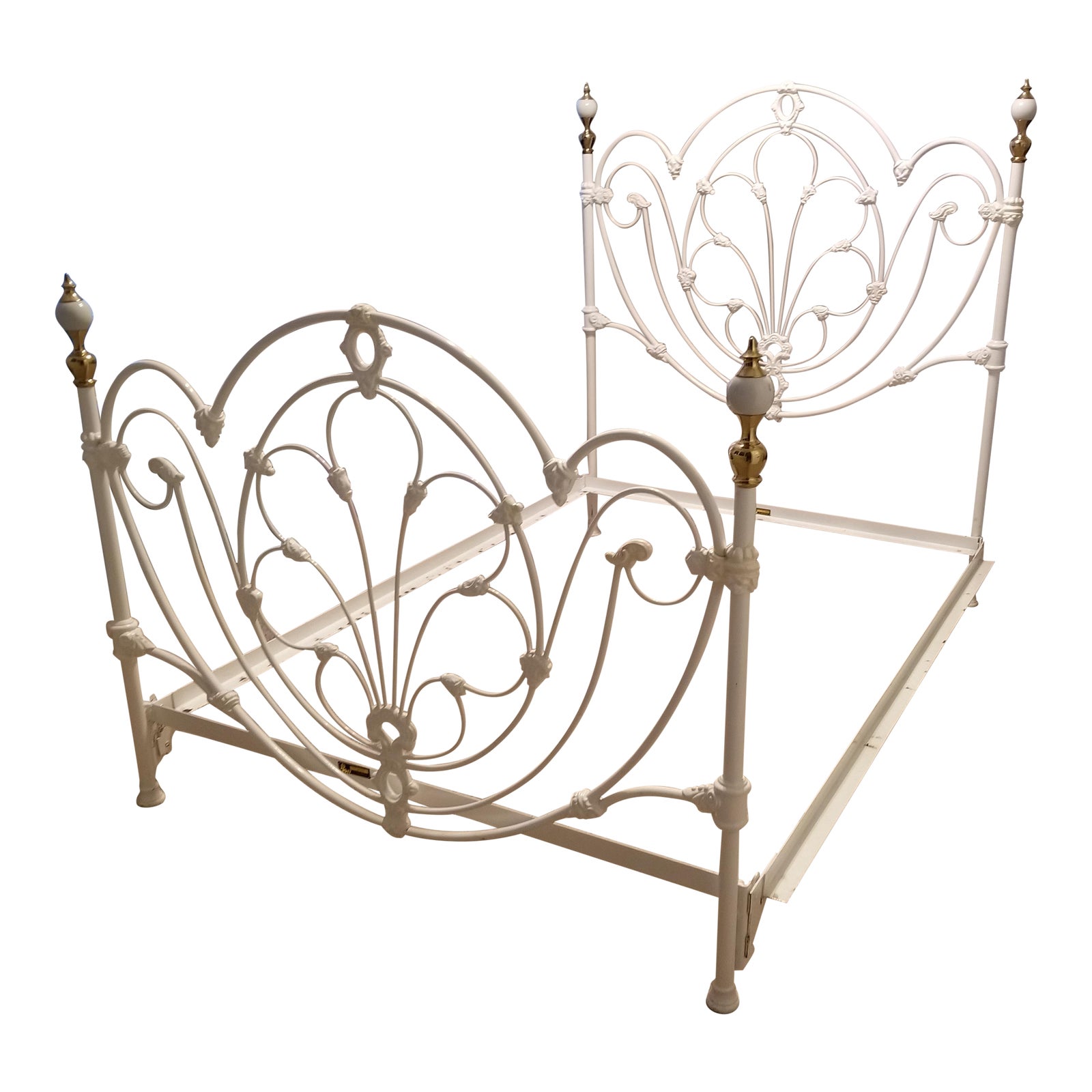 Antique White Wrought Iron Bed Frame Chairish