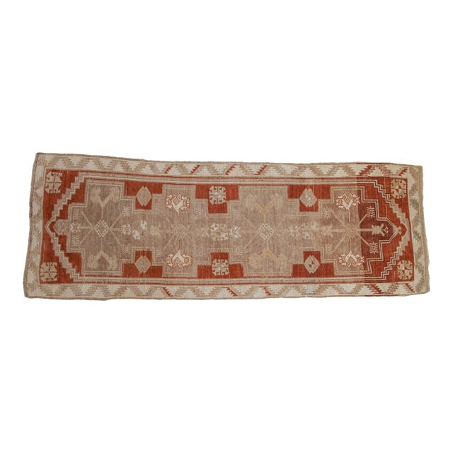 Vintage Distressed Kars Rug Runner - 3'4" x 9'3" For Sale