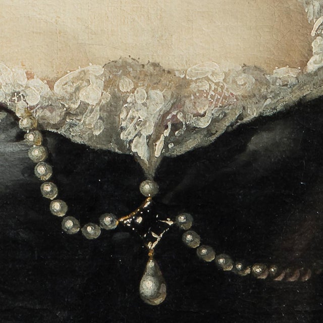 Mid 18th Century Frans Van Der Mijn, Portrait of a Gentlewoman, 1756, Oil on Canvas For Sale - Image 5 of 11