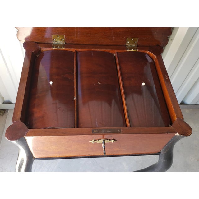 19th Century Biedermeier Period Rococo Revival Work Table For Sale - Image 5 of 9