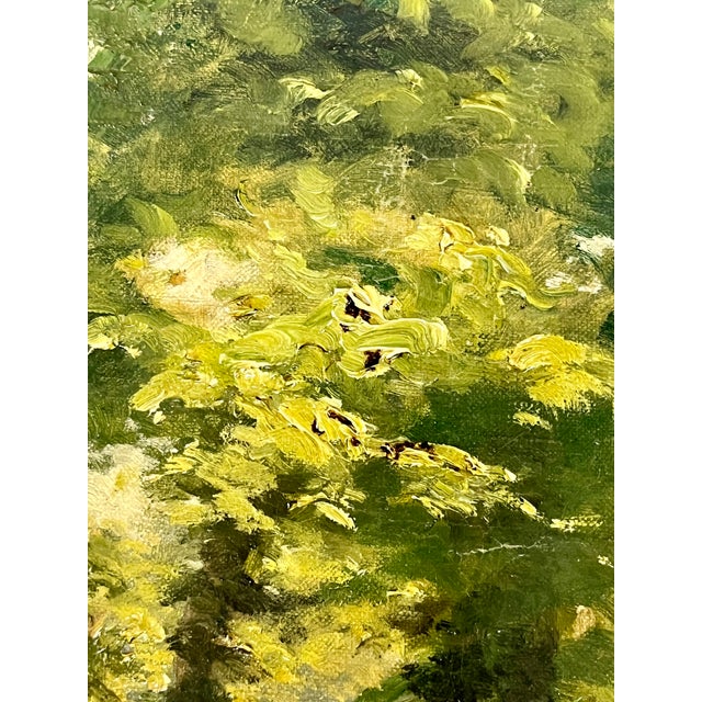 Antique 19th-Century French Impressionist Landscape Oil Painting Sunlit Forest For Sale - Image 18 of 18