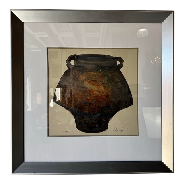 Vintage "Contemporary Pot a " Oil on Board Painting by George Caso – Framed For Sale