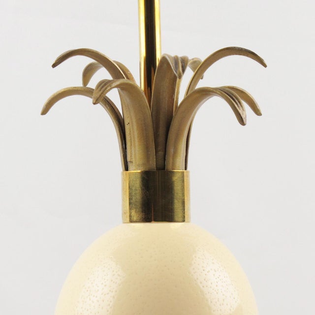 Metal Maison Charles Et Fils Paris Ostrich Eggshell Table Lamp For Sale - Image 7 of 9