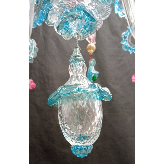 Six-Light Murano Chandelier by ZANCHI For Sale - Image 6 of 7