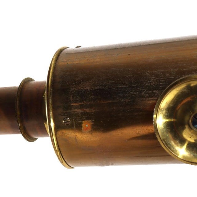 Antique French A. Bardou Brass Telescope With Mahogany Tripod C1880 For Sale - Image 13 of 14