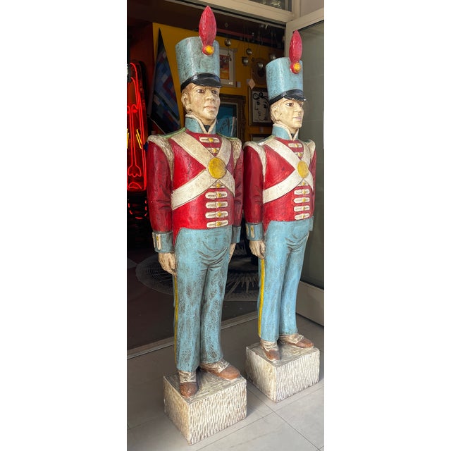 These composite life size polychromes British Royal Guards forms are typically crafted from molded resin or hollow...
