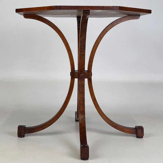 Antique 20th Century Figured Burr Walnut Octagonal Side Table For Sale - Image 4 of 8