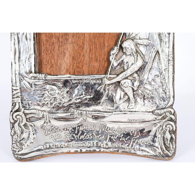 Antique 20th Century Edwardian Sterling Silver Hiawatha Photo Frame from J. Blanckensee & Co. For Sale - Image 5 of 13