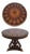 Maitland Smith Round Inlaid Mahogany Center Table For Sale